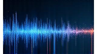 Sound waves visualizing voice recognition