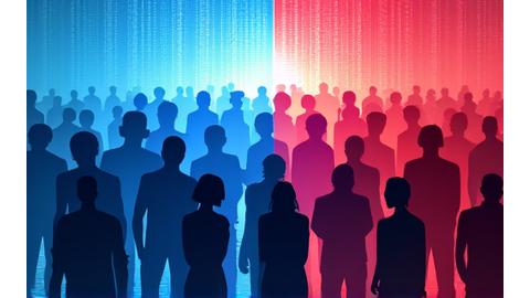 Customer segmentation graph with different colored groups
