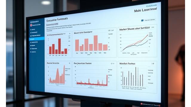 AI demo interface showing strategic insights for a CEO, with graphs and executive summaries.