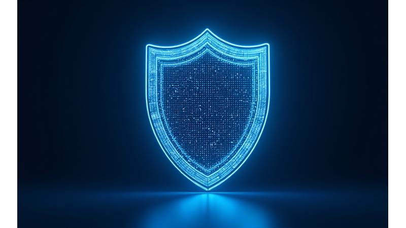A stylized shield icon composed of circuit board patterns, representing digital intellectual property protection.